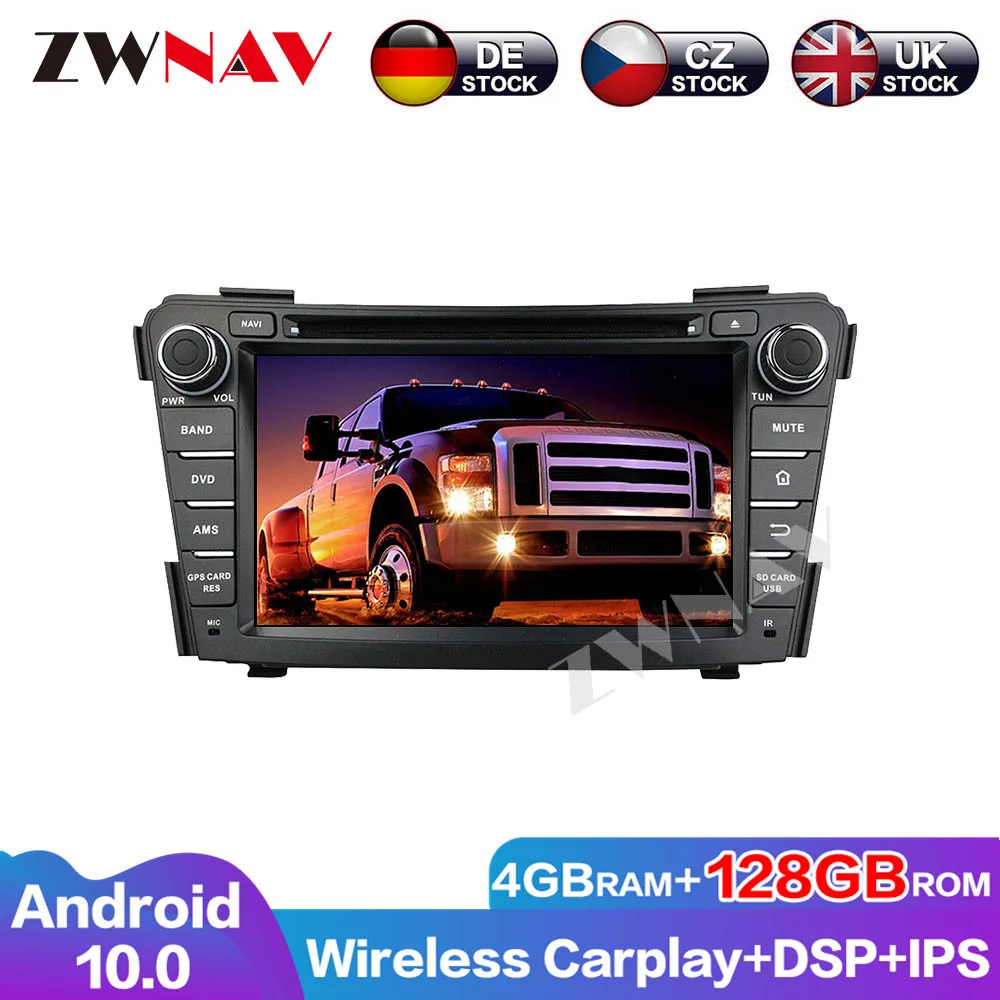 DVD-Mängija 4G+128G Android Audio 10 Navigatsiooni GPS Hyundai I40 Carplay Raadio Stereo Multimeedia