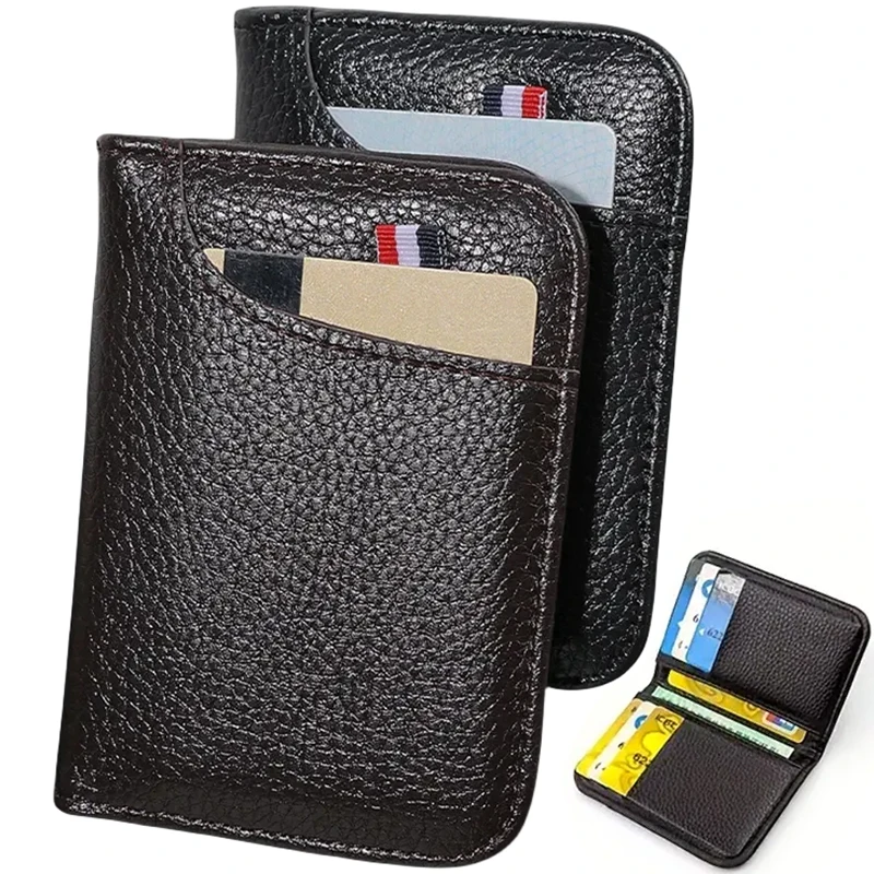 Kaasaskantav Super Slim Pehme Rahakott PU Nahk Ultra Mini Krediitkaardi Rahakott, Rahakott Kaardi Omanikele Meeste Rahakott Õhuke, Väike, Lühike Taskud